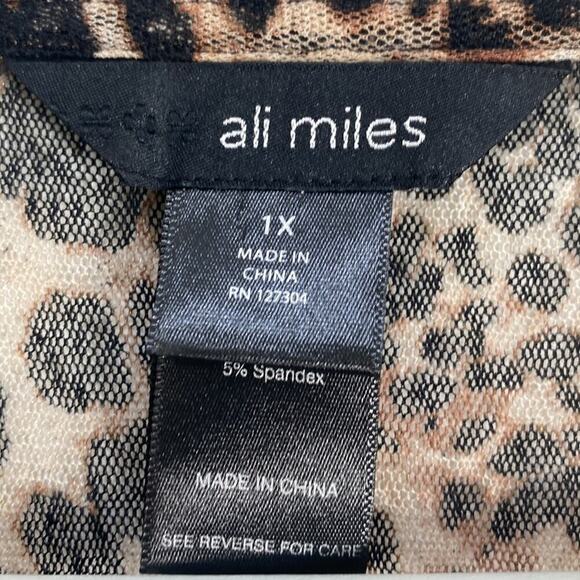 Ali Miles Open Front Animal Print Cardigan XL - Picture 4 of 8